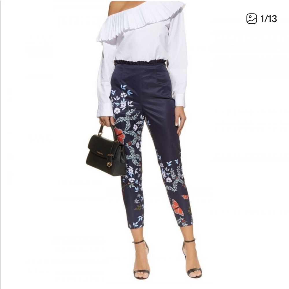 Ted Baker Blue Kyoto Gardens Tapered Pants